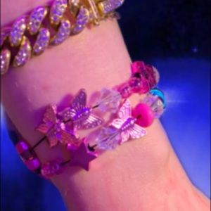 Beaded bracelets and chokers 🚬💜
